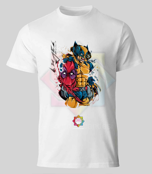 WOLVERINE AND DEADPOOL INSPIRED T-SHIRT 100