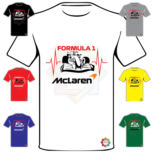 FORMULA 1 INSPIRED  • MCLAREN HEART BEAT T SHIRT