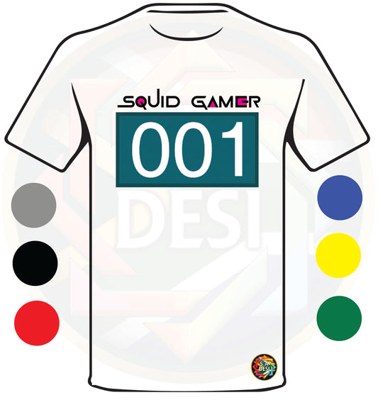 SQUID GAMES 2 INSPIRED S223 SQUID GAMER NUMBERED T-SHIRT