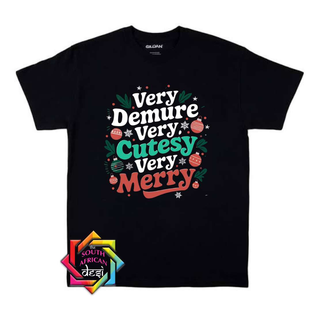 Very Cutesy, Very Demure, Very Merry Christmas T-shirt (Copy)