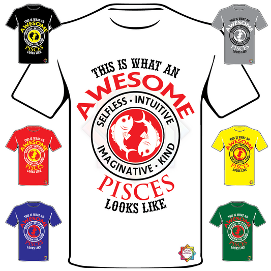 ZODIAC SERIES 2 • THIS IS HOW AN AWESOME PISCES LOOKS LIKE T SHIRT