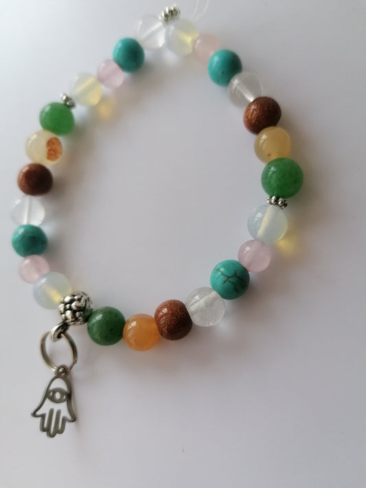 Hamsa Multistone Bracelet