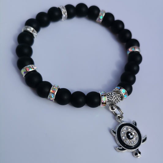 Turtle Black Stone Bracelet