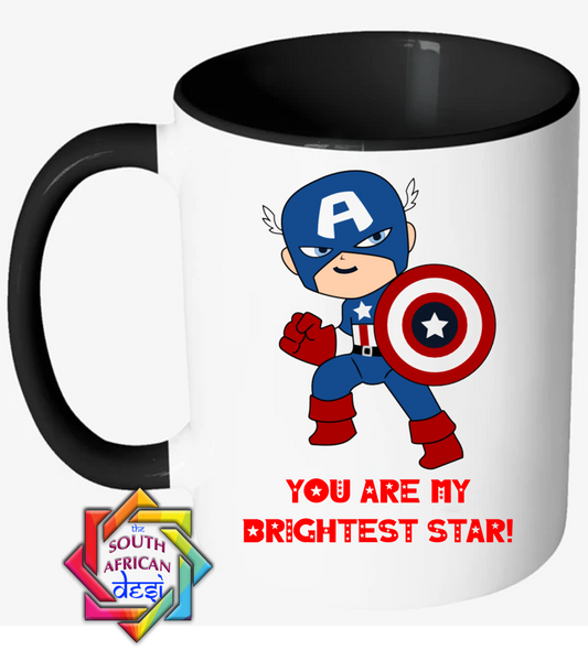 YOU ARE MY BRIGHTEST STAR | CAPTAIN AMERICA INSPIRED VALENTINES DAY MUG