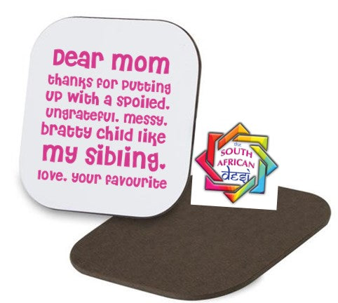 DEAR MOM Coaster | MOTHERS DAY