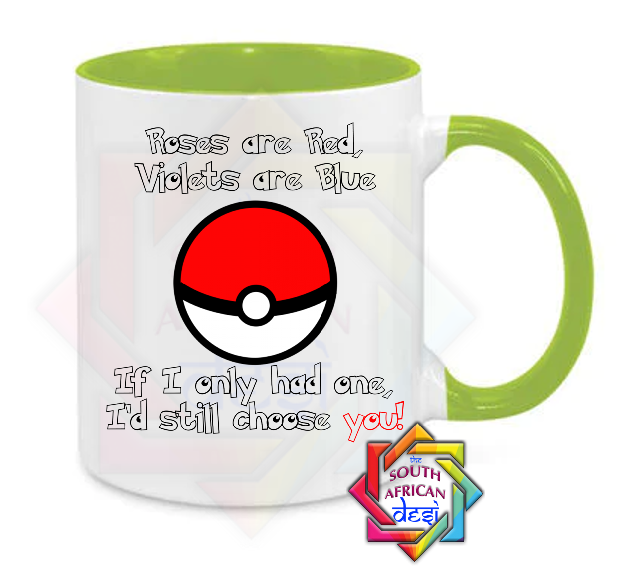 ROSES ARE RED, VIOLETS ARE BLUE, IF I ONLY HAD ONE I'D STILL CHOOSE YOU POKEMON INSPIRED MUG | VALENTINES DAY