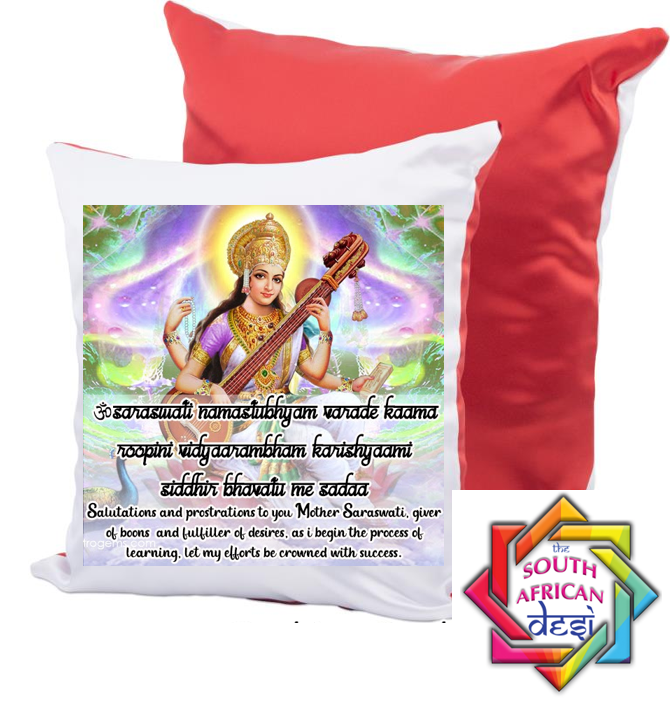 Saraswati Mantra Cushion