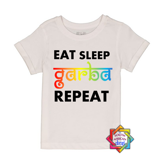 Eat Sleep Garba Repeat  Kids T-shirt