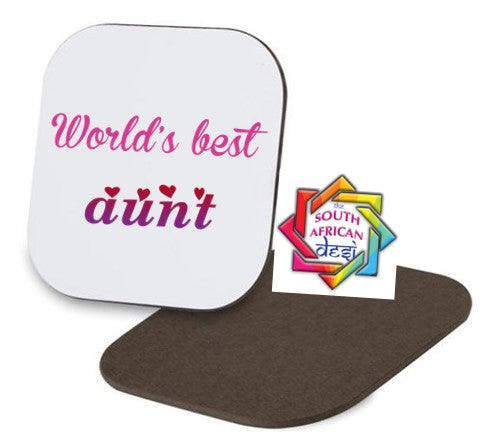 WORLD'S BEST AUNT Coaster | MOTHERS DAY