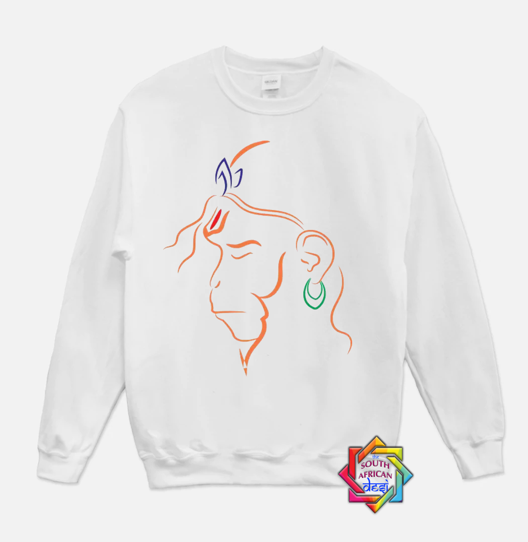 HANUMAN BABA FACE HOODIE/SWEATER | UNISEX