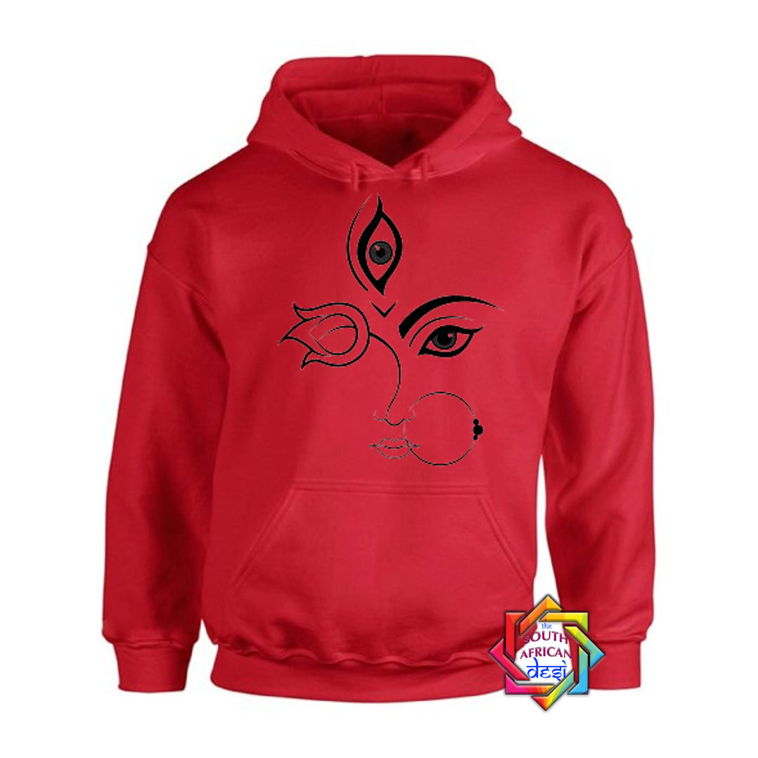 DURGA MAA FACE WITH LOTUS FLOWER HOODIE/SWEATER | UNISEX