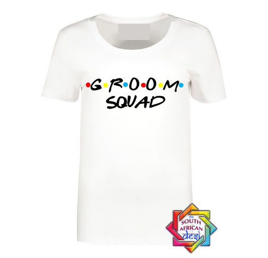 GROOM SQUAD - FRIENDS FONT T-SHIRT