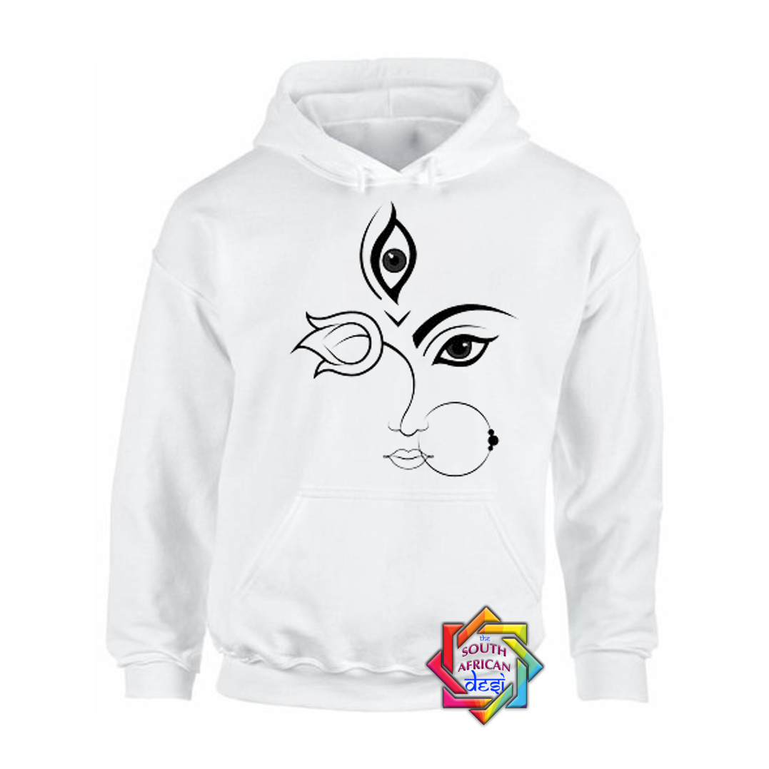 DURGA MAA FACE WITH LOTUS FLOWER HOODIE/SWEATER | UNISEX