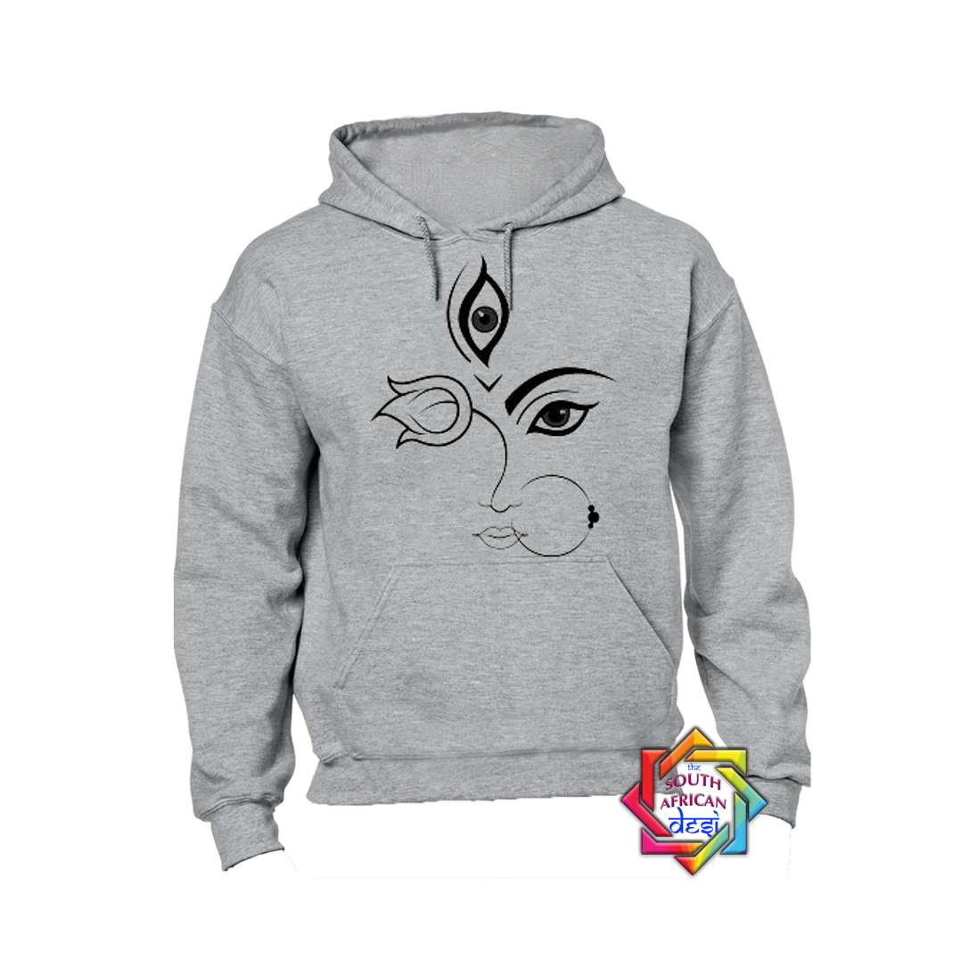 DURGA MAA FACE WITH LOTUS FLOWER HOODIE/SWEATER | UNISEX