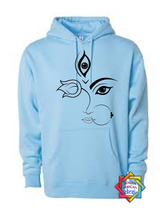 DURGA MAA FACE WITH LOTUS FLOWER HOODIE/SWEATER | UNISEX