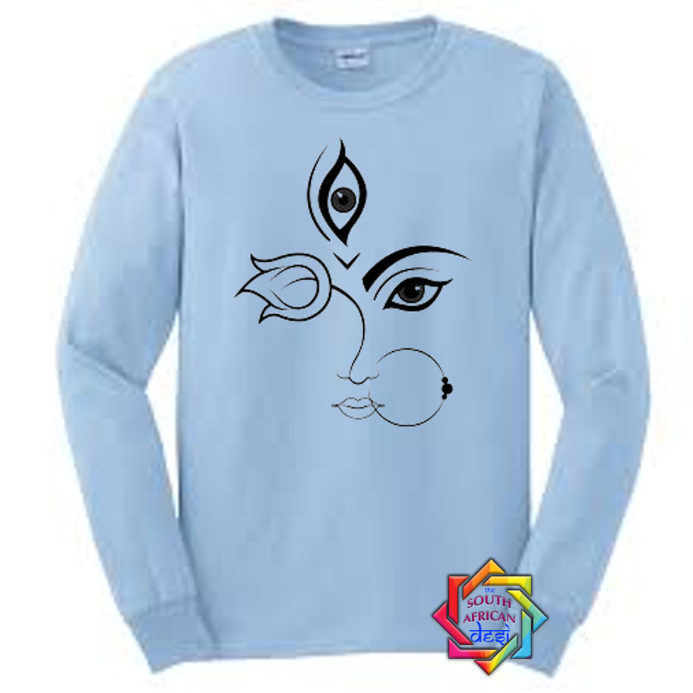 DURGA MAA FACE WITH LOTUS FLOWER HOODIE/SWEATER | UNISEX