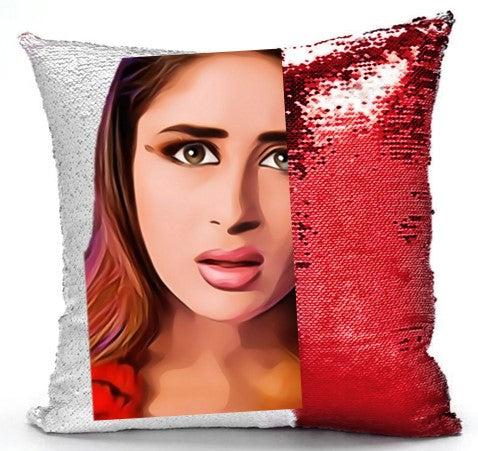 Kareena Kapoor Poo Pop Art Sequenced Scatter Cushion