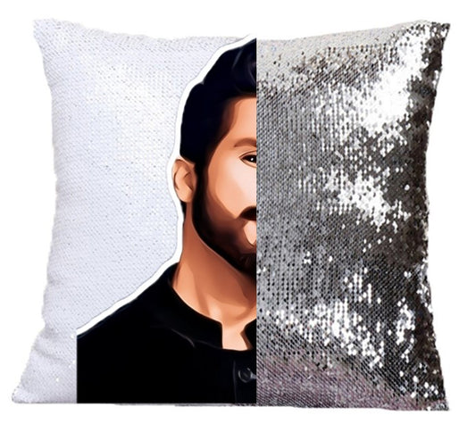 Shahid Kapoor Pop Art Sequenced Scatter Cushion