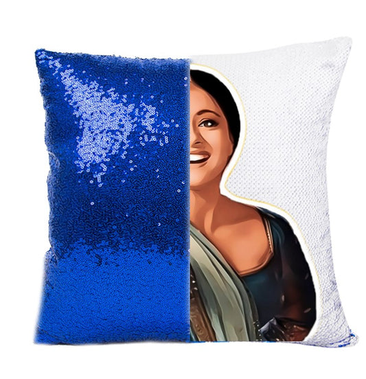 Kajol Pop Art Sequenced Scatter Cushion