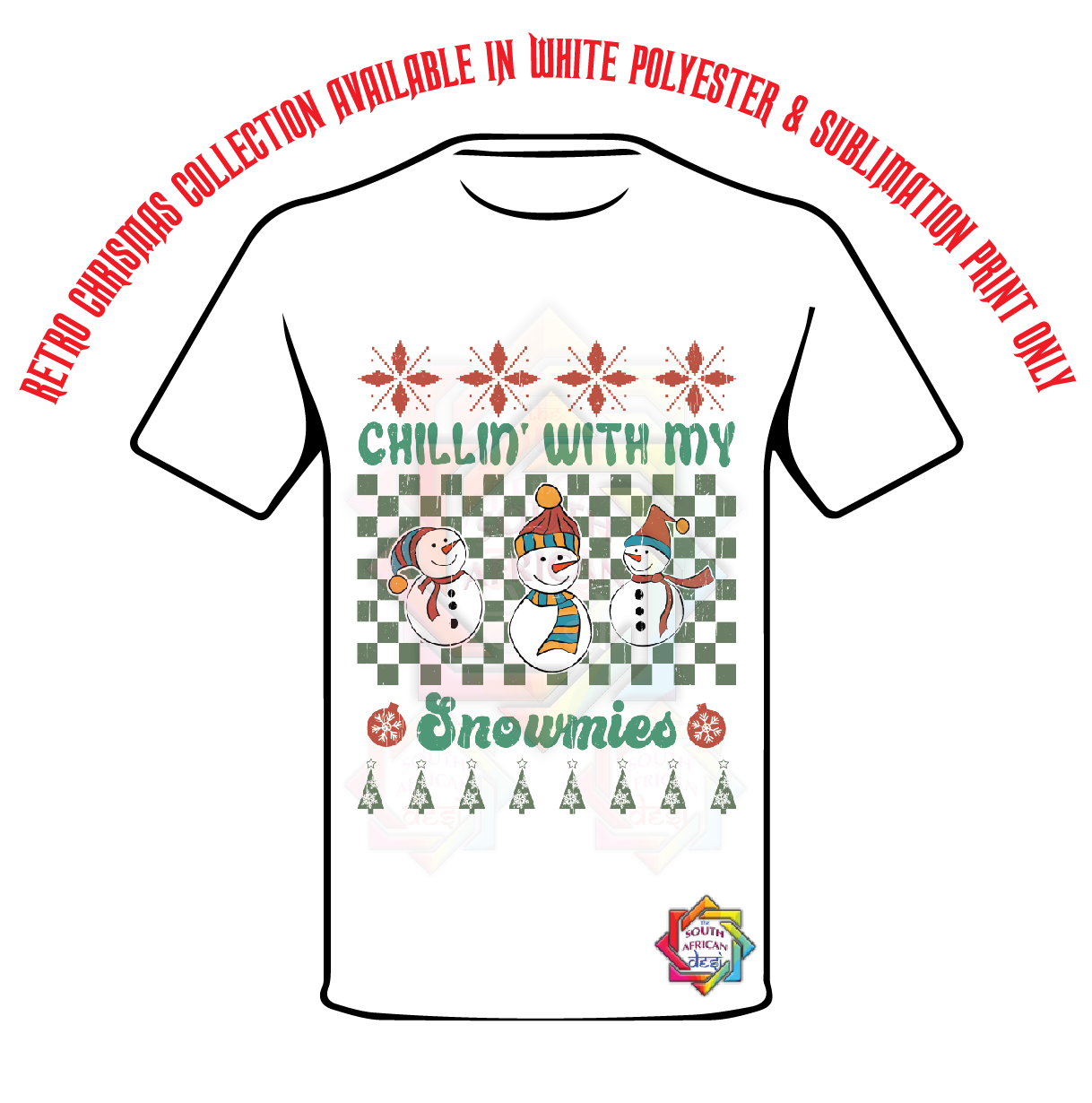 CHILLING WITH MY SNOWMIES T-SHIRT • RETRO XMAS LOOK