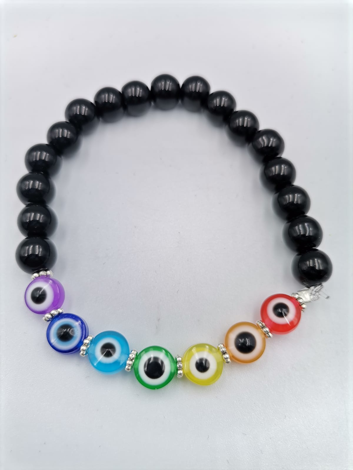 Chakra Evil Eye Bracelet (Black)